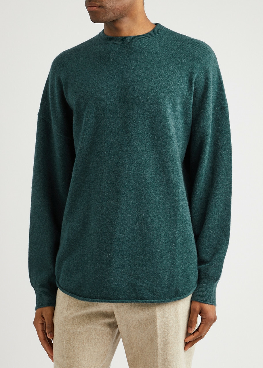 Extreme Cashmere N°53 Crew Hop Cashmere-blend Jumper - Green - One Size
