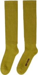 Rick Owens Yellow Knee High Socks