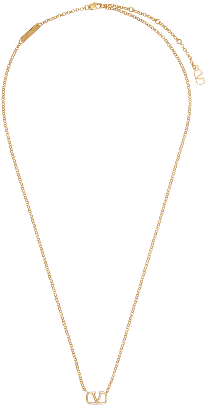Valentino Garavani-Valentino Garavani Vlogo Signature Metal Necklace