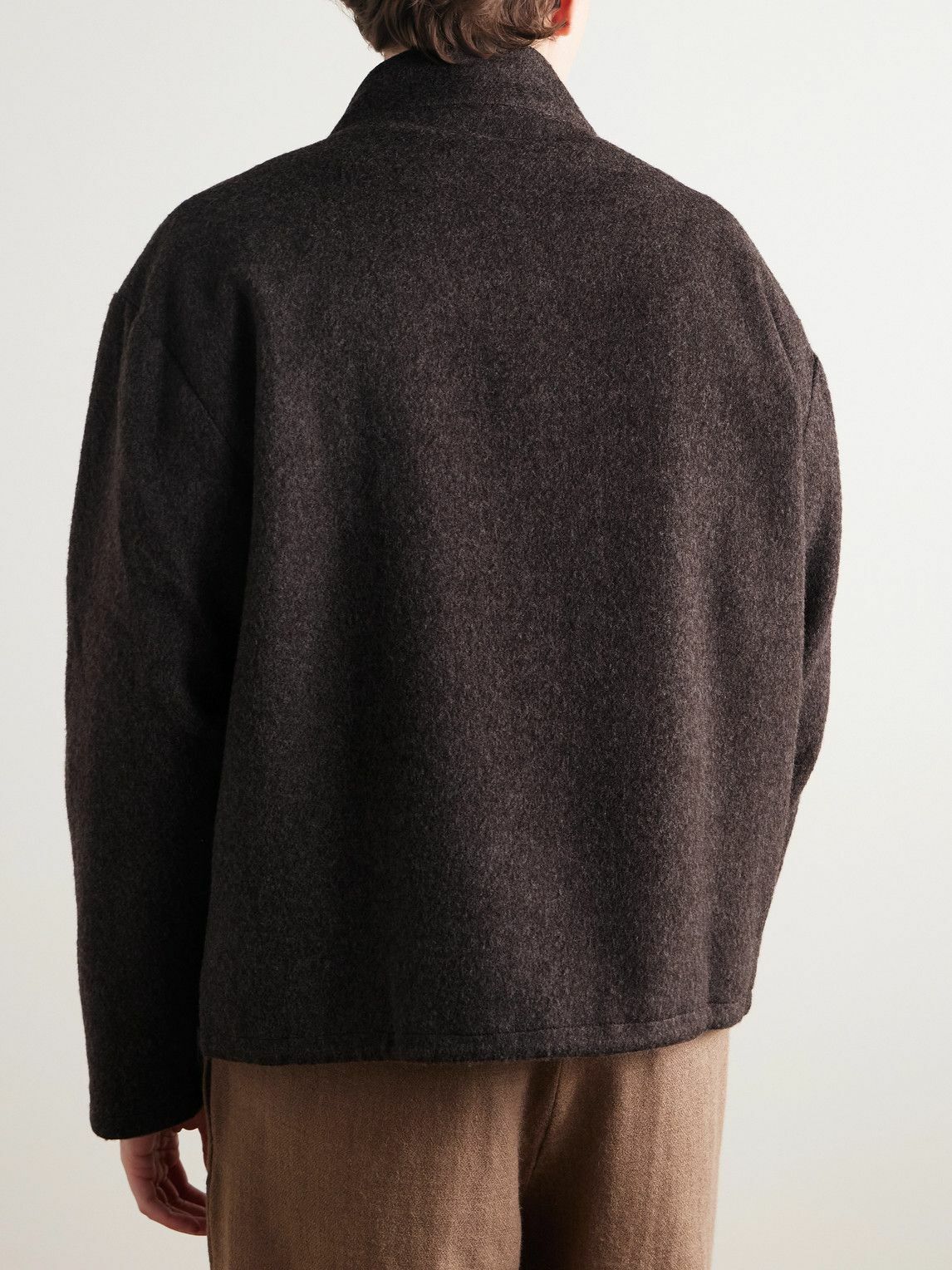 Small Talk - Brushed-Wool Jacket - Brown