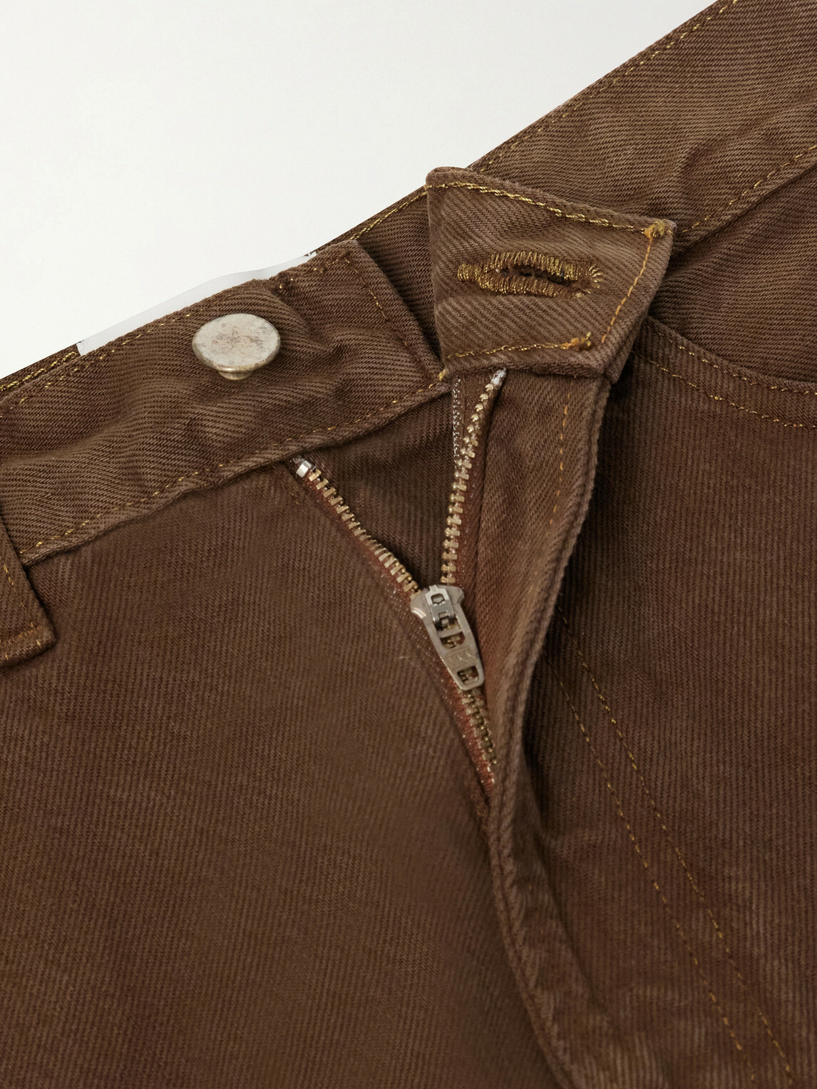 The Elder Statesman - Hunter Wide-Leg Organic Jeans - Brown