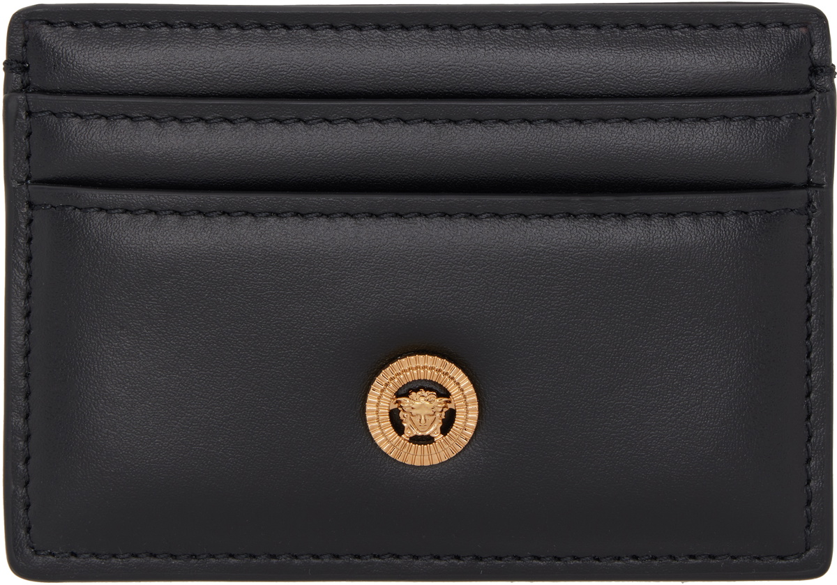 Versace Black 'La Medusa' Card Holder