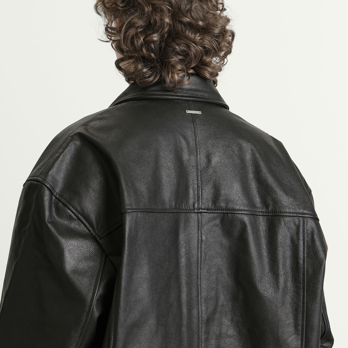 Deadwood Men's Bloke Leather Car Coat in Black