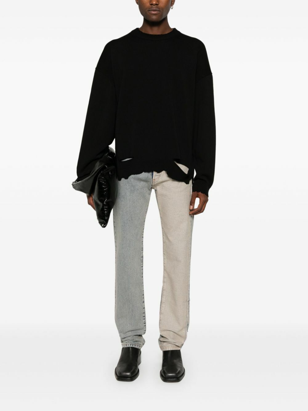 Helmut Lang Distressed Ribbed Sweater Helmut Lang