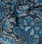 Turnbull & Asser - Paisley-Print Silk-Twill Pocket Square - Blue