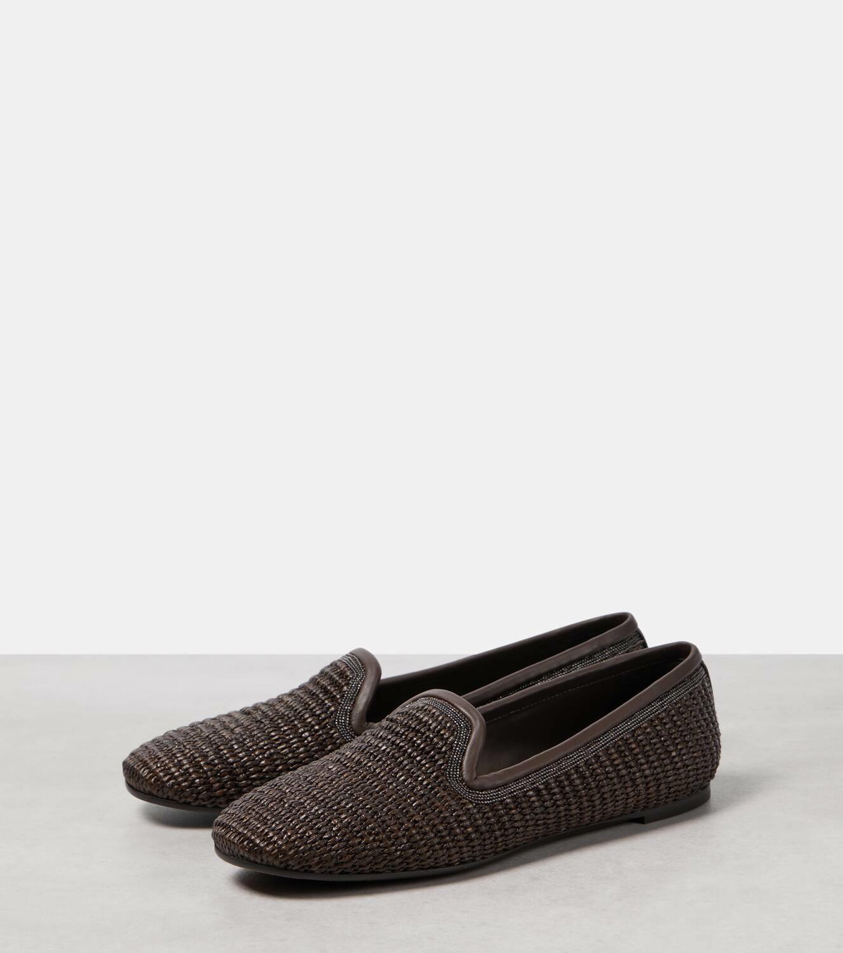 ブルネロクチネリ Brunello Cucinelli Raffia Slippers Brunello Cucinelli Raffia slippers Brunello Cucinelli