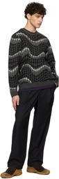 Dime Gray Houndstooth Knit Sweater