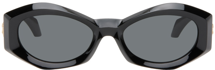 Photo: Versace Black Medusa Plaque Irregular Sunglasses