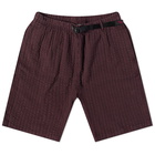 Gramicci Men's O.G. Seersucker G-Short in Dusty Maroon Garment Dyed