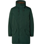 Aspesi - Garment-Dyed Nylon Hooded Parka with Detachable Fleece Liner - Green