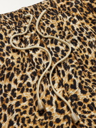NANUSHKA - Doxxi Pleated Leopard-Print Voile Shorts - Brown