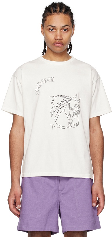 Photo: Bode White Pony T-Shirt
