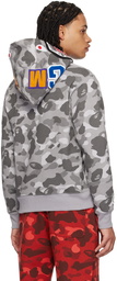 BAPE Gray Camo Shark Hoodie