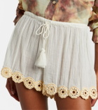Ulla Johnson Liya crochet-trimmed cotton shorts