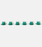 L'Objet - Malachite set of 6 espresso cups and saucers