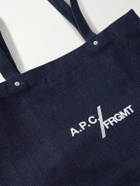 A.P.C. - Fragment Logo-Print Canvas Tote Bag