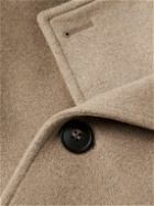 Saman Amel - Double-Breasted Cashmere Coat - Neutrals