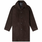 A.P.C. Men's Gaston Wool Overcoat in Marron Marl