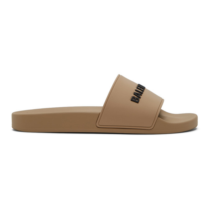 Tan hot sale balenciaga slides