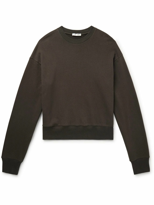 Photo: The Row - Saston Cotton and Cashmere-Blend Jersey Sweatshirt - Brown