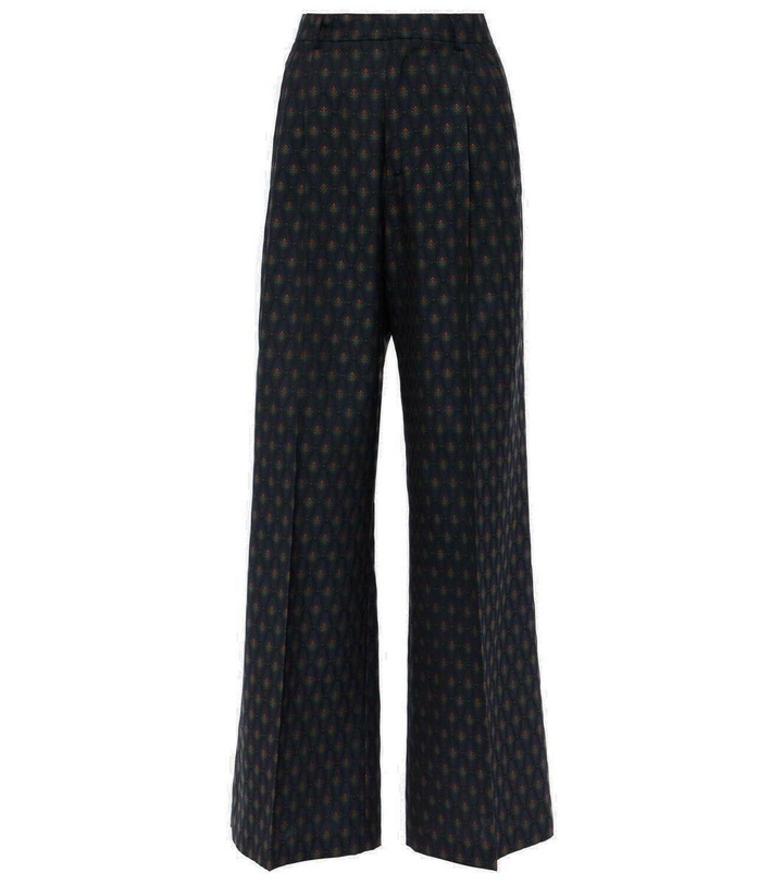 Photo: Etro High-rise wool and cotton wide-leg pants