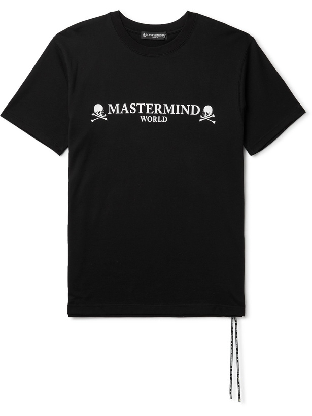 Photo: MASTERMIND WORLD - Logo-Print Cotton-Jersey T-Shirt - Black