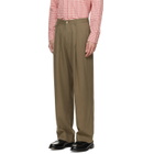 Paul Smith Khaki Relaxed-fit Pleated Lyocell Trousers