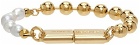 IN GOLD WE TRUST PARIS SSENSE Exclusive Gold Jack Bracelet