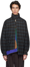 kolor Blue Checked Jacket