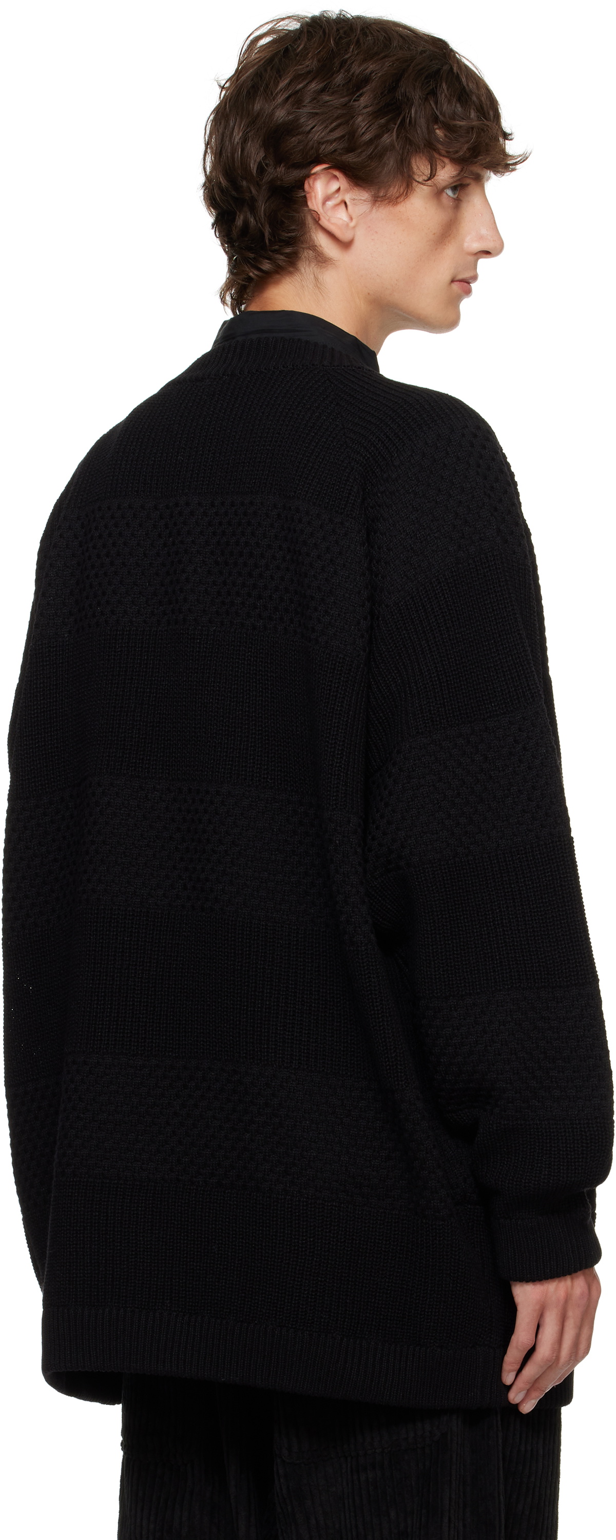 Jan-Jan Van Essche Black O-Project Sartuul Sheep Yarn Crewneck Sweater