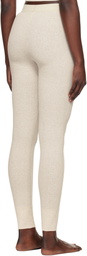 SKIMS Beige Cotton Rib Leggings