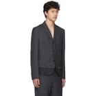 Comme des Garcons Homme Deux Grey Tropical Check Blazer