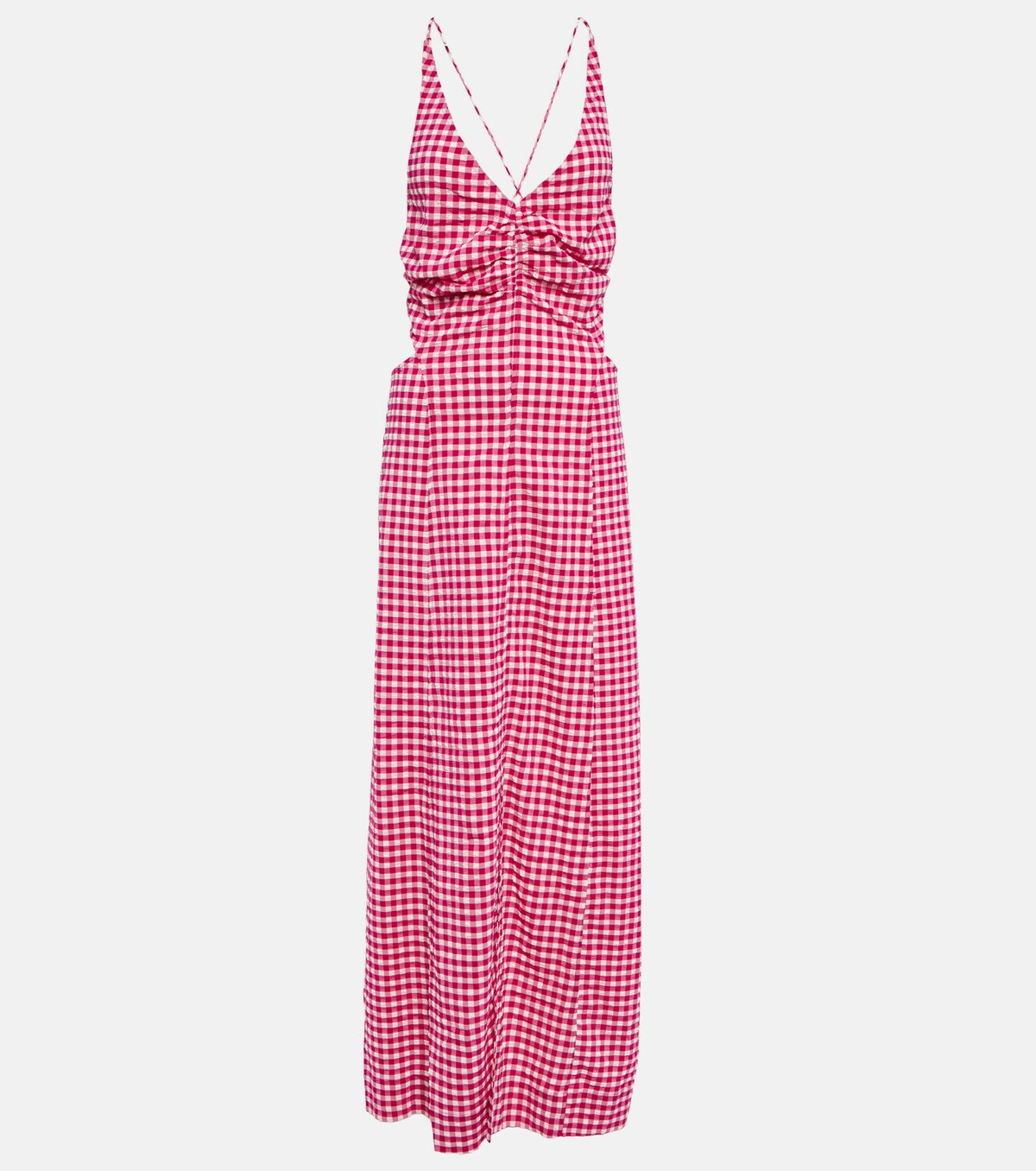 【関税＆送料込み】Ganni 'Pink Check' Dress Bleached Mauve Pink Check Dress | GANNI US