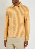 Smr Days Wittering Striped Cotton Overshirt Yellow