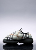 Burberry Check Nylon-Blend Pillow Mule