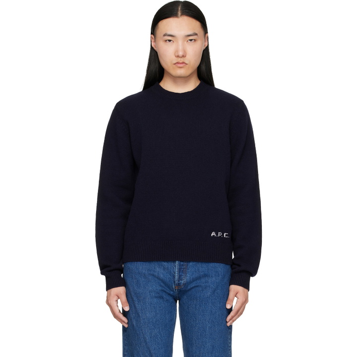 Photo: A.P.C. Navy Edmond Sweater