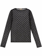 Gucci Black GG Star Tulle Top