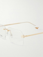 Fendi - Square-Frame Gold-Tone Optical Glasses