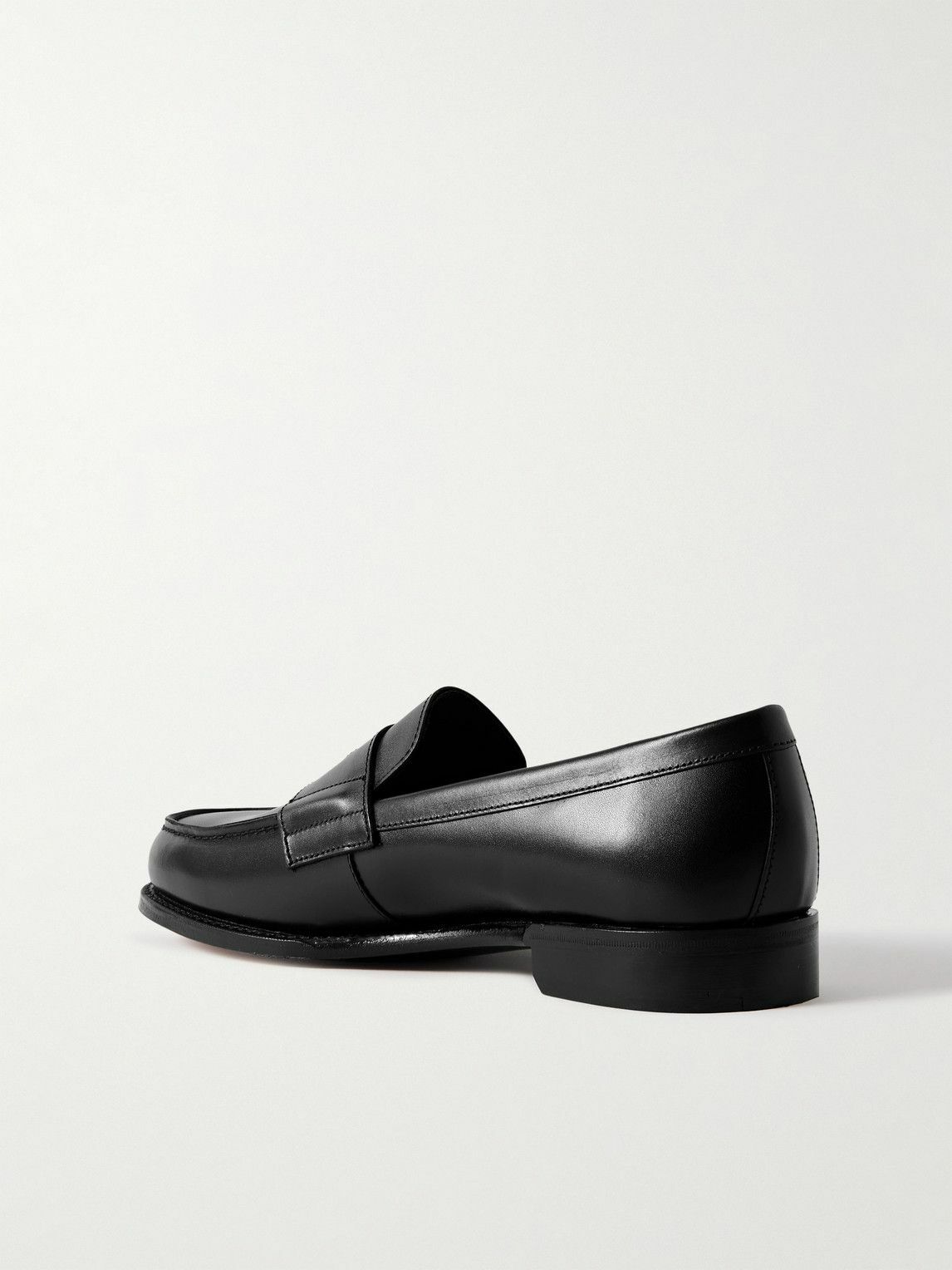 Drake's - Charles Leather Penny Loafers - Black