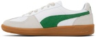 PUMA Off-White & Green Palermo Leather Sneakers