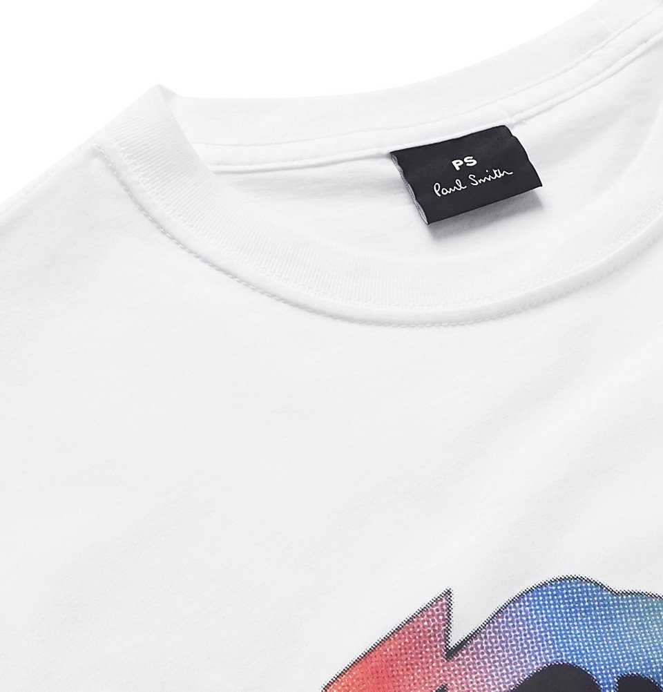 PS by Paul Smith Logo Print Organic Cotton Jersey T Shirt Men White