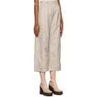 Stella McCartney Off-White Faux-Leather Sylvia Trousers