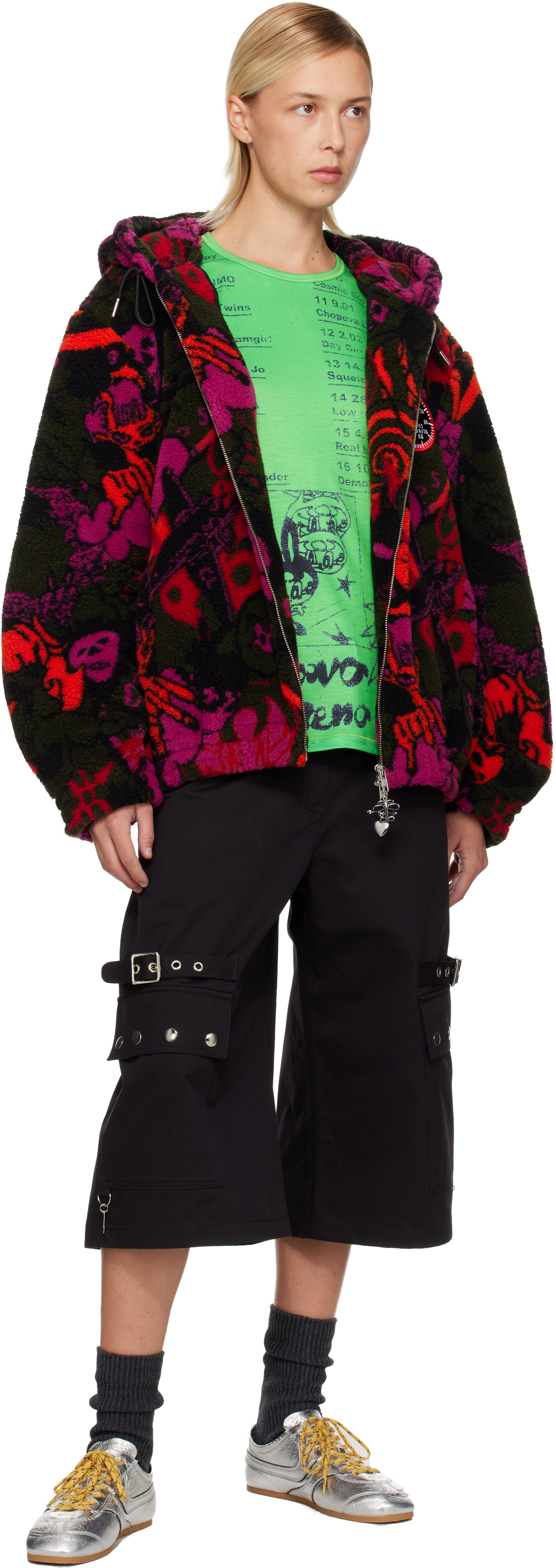 Chopova Lowena Multicolor Engine Party Oversized Fleece Hoodie