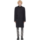 Maison Margiela Navy Collarless Coat