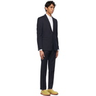 Dries Van Noten Navy Cotton and Wool Suit