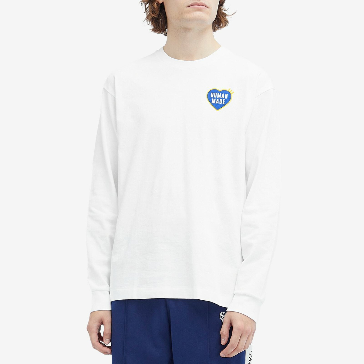 Human Made Men's graphic l/s t-shirt in White Human Made
