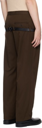 HODAKOVA Brown Inside Out Waist Trousers