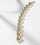 Stone and Strand Puffed Maritime 14kt gold chain bracelet