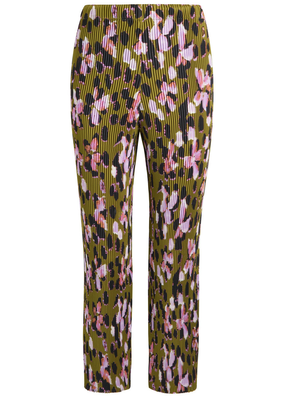 Julia Heuer Jack Kristall Plissé Satin Trousers Green