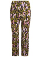 Julia Heuer Jack Kristall Plissé Satin Trousers Green